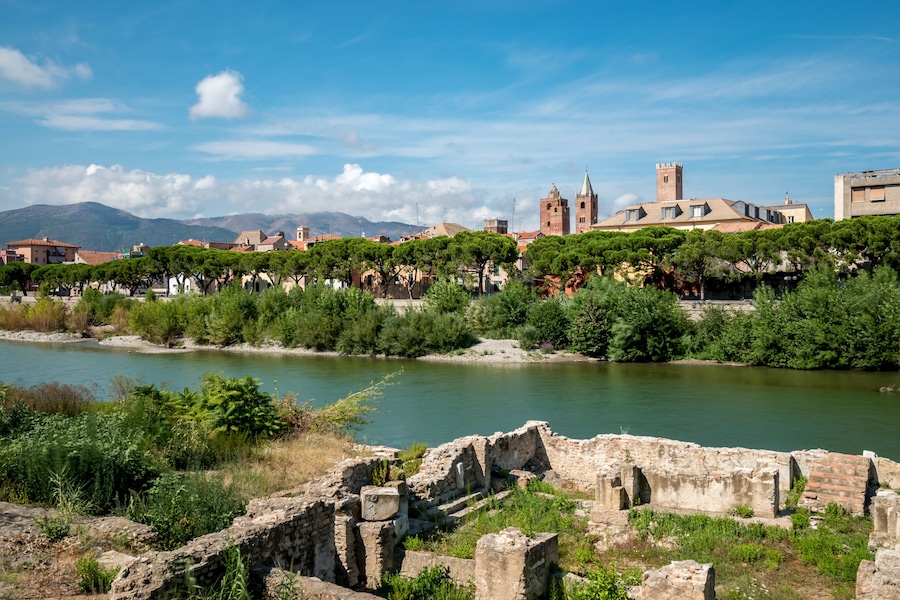 View of the old of Albenga