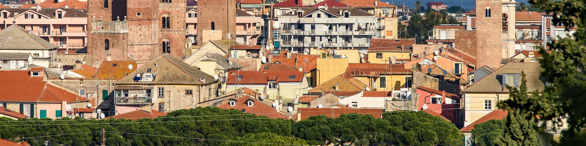The Towers of the old town of Albenga