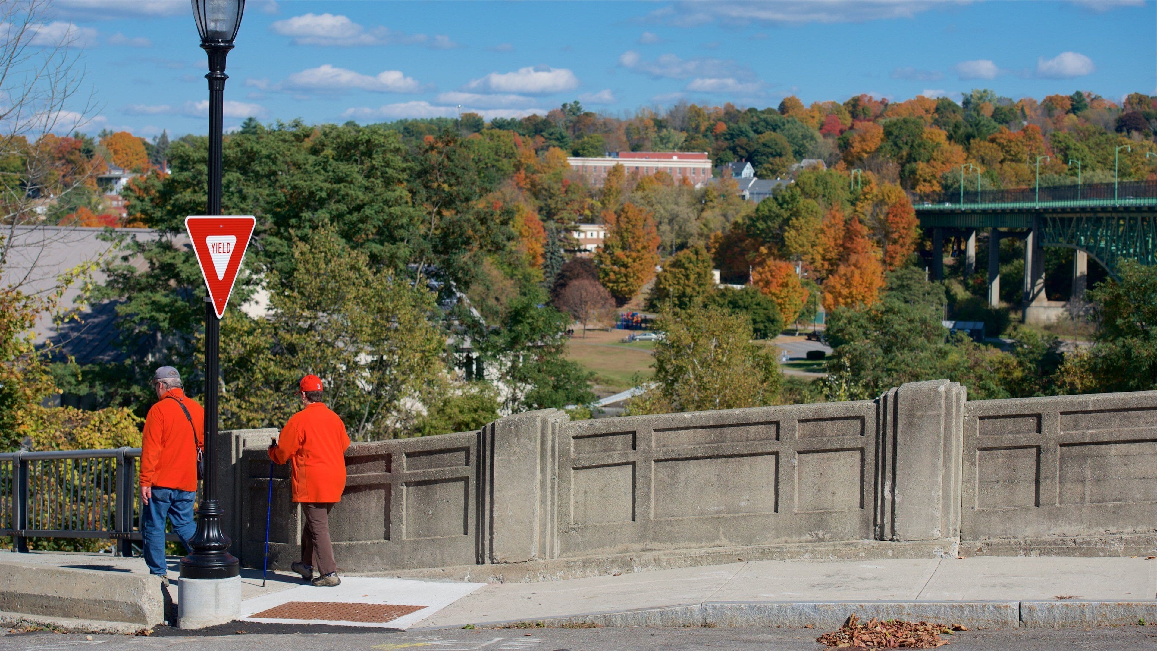 Augusta showing a small town or village as well as a couple