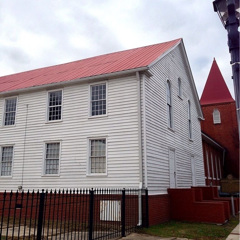 This building, which was erected in 1801 by Augusta's first Methodist Society, was moved to this location in 1844 to become the home of the Springfield Baptist Church.

Organized in 1787 by Jesse Peters, the Springfield Baptist Church is the oldest independent African-American Church in the nation. This church helped bridge the transition between slavery and free citizenship and has stood as a focus for black community life.

This church building is the major landmark remaining from the early free-black community of Springfield. The original structure was moved to the rear of the lot when the new brick church was built in 1897. Springfield Church helped to establish many black institutions.

In 1867, Morehouse College, the nation's only all-male, historically black undergraduate institution, was founded in the basement of Springfield Baptist Church by Richard Coulter and Edmund Turney, while Henry Watts was serving as pastor. The school moved to Atlanta in 1879 and was renamed Morehouse College in 1913.