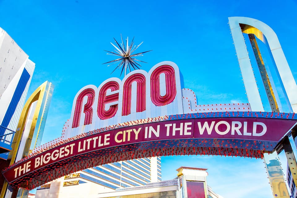 The Reno sign with the text "Reno the Biggest Little City in the World" and a star above it.