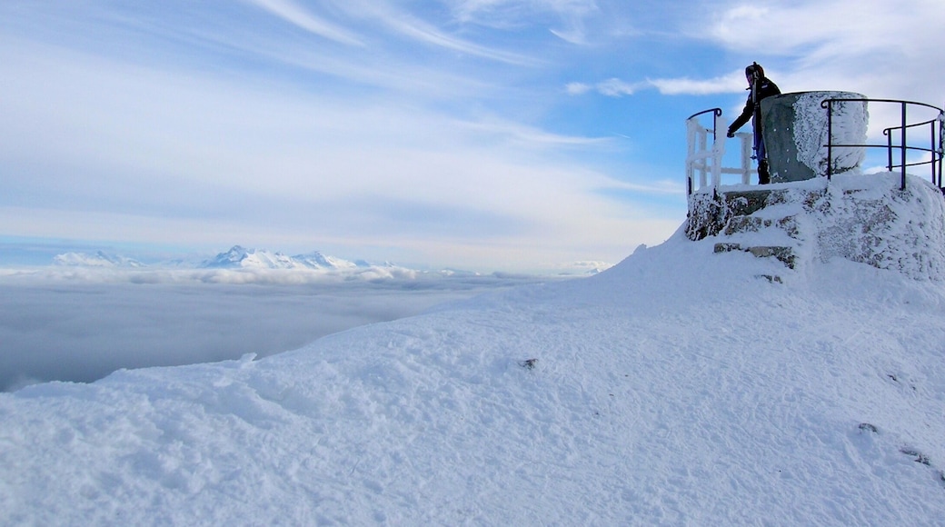 Ciaspolata al Moucherotte, passando per l'Abri des Ramées. Lans-en-Vercors, Isère, France.