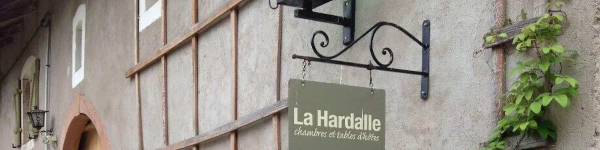 "La Hardalle" with vegetarian cuisine bed and breakfast (chambres d'hôtes, tables d'hôtes) and camping à la ferme, is located at the foot of the Col du Bonhomme in the Haut-Vosges. The owners are very friendly and helpful. The area peaceful where you can make beautiful hikes.