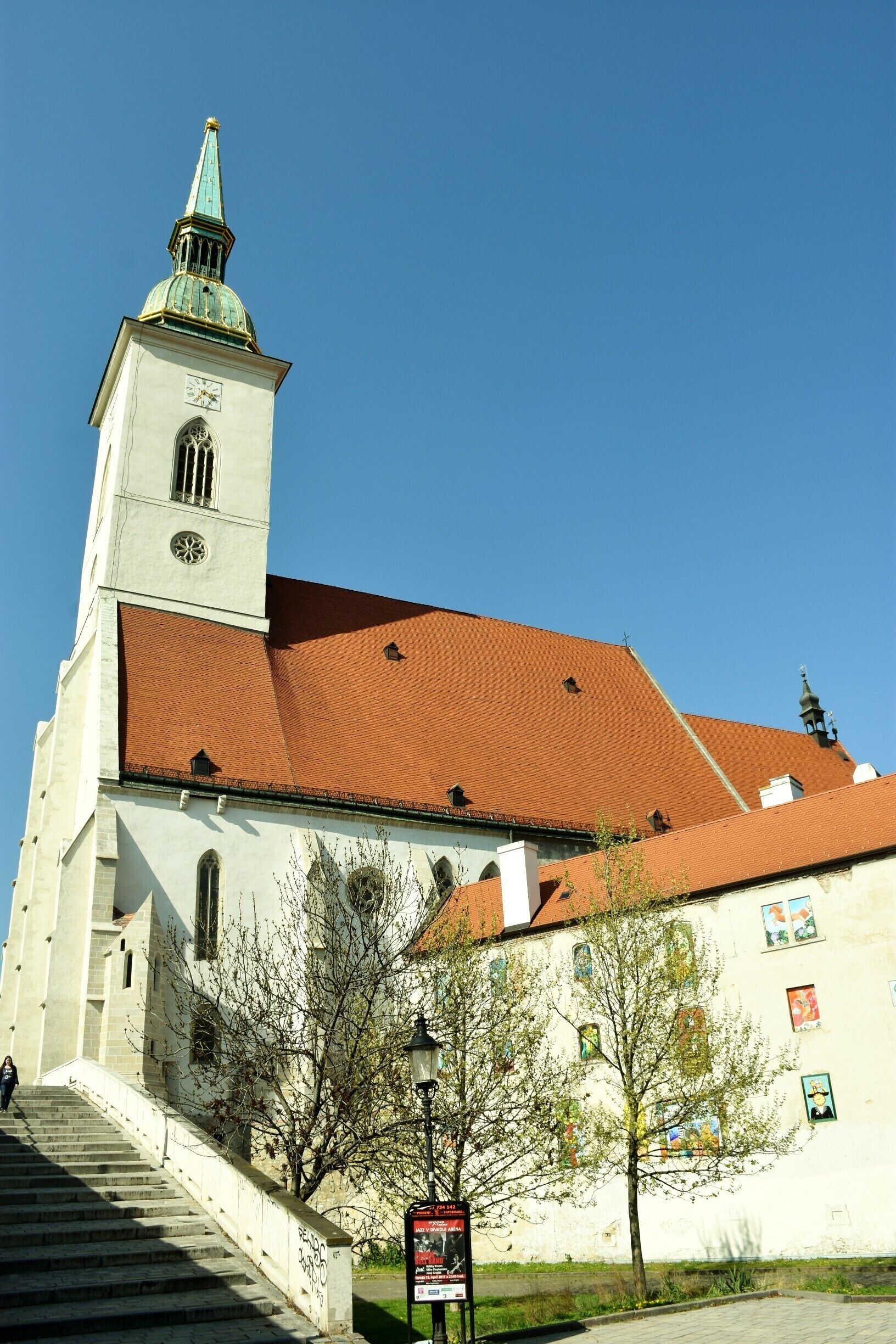 The St. Martin's Cathedral is a church in Bratislava, Slovakia, and the cathedral of the Roman Catholic Archdiocese of Bratislava. It is situated at the western border of the historical city center below Bratislava Castle