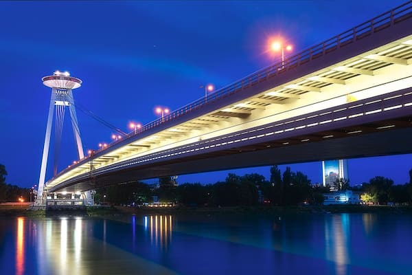 There it is. The UFO on the bridge. 6 Euros gets you up for a cool view of the city.
http://www.alwayswanderlust.com/a-day-in-bratislava-the-beauty-on-the-danube/