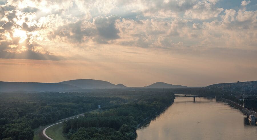 From the UFO tower in Bratislava.