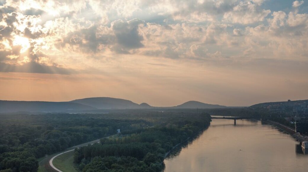From the UFO tower in Bratislava.