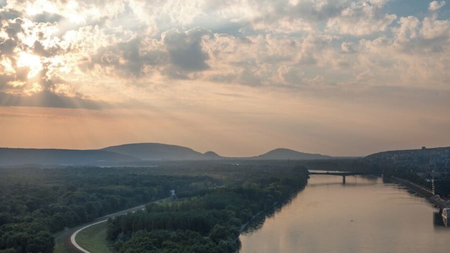 From the UFO tower in Bratislava.