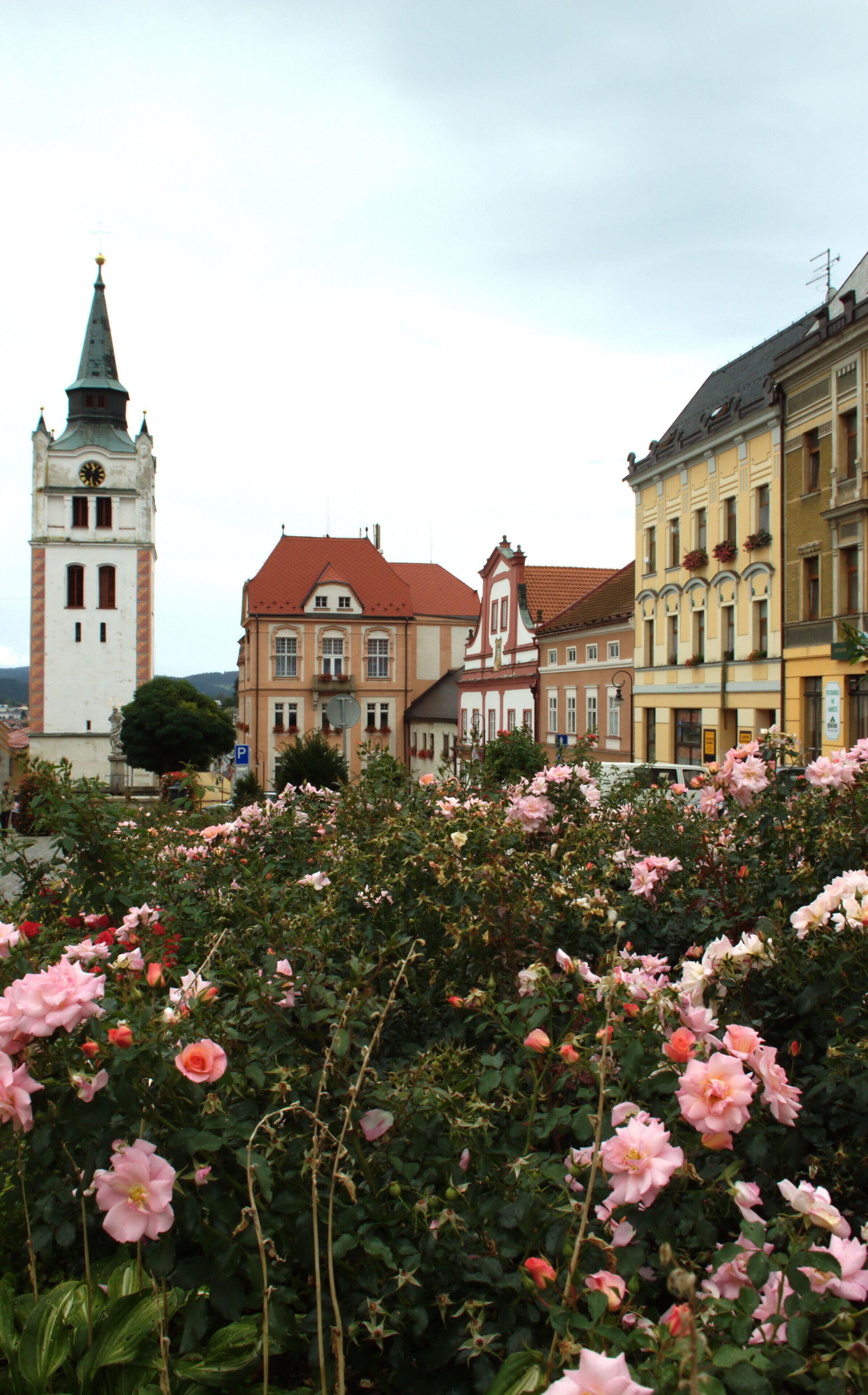Náměstí Svobody square in Vimperk, South Bohemian Region, CZ