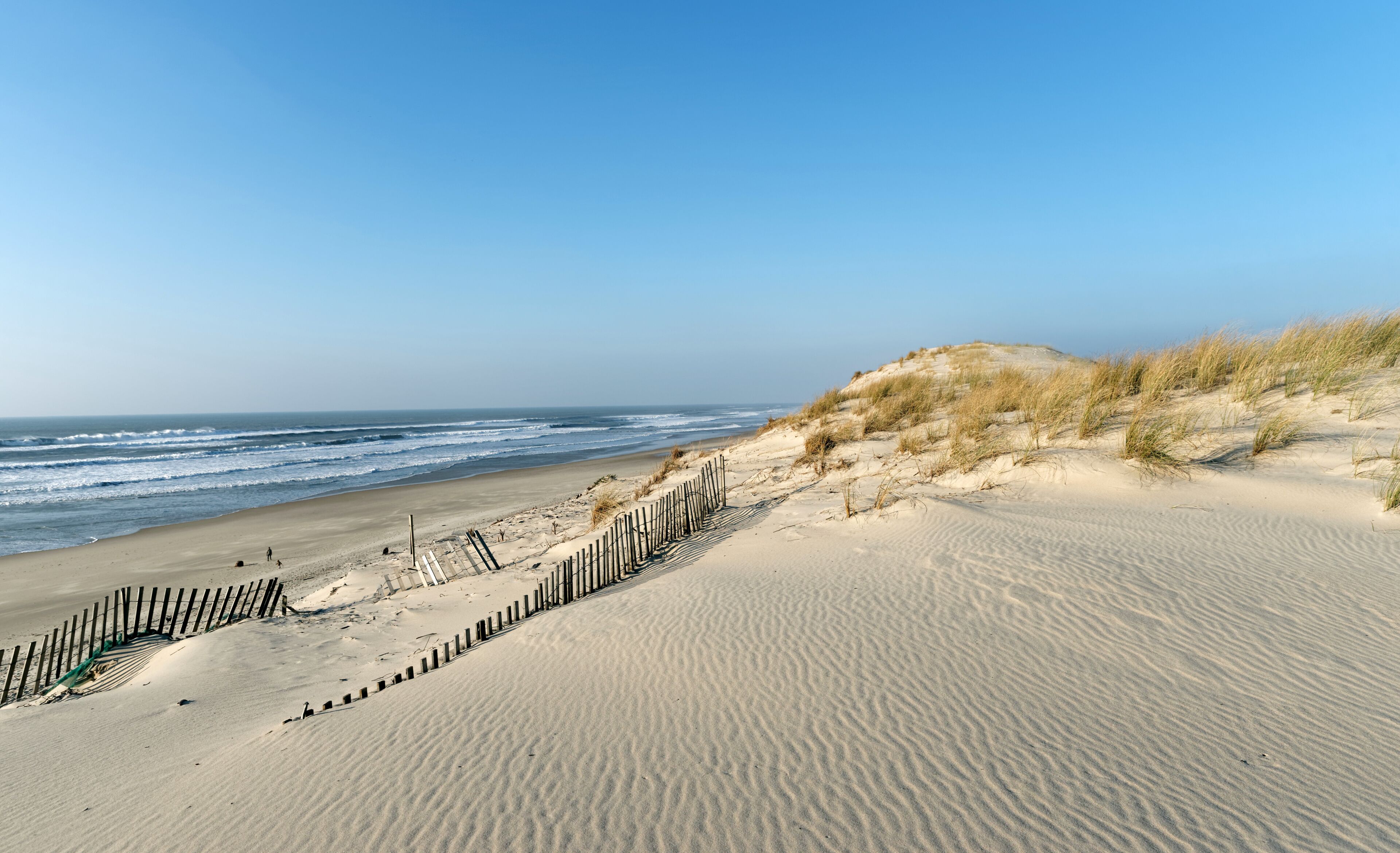 plage d'Hourtin sur  le littoral de Gironde