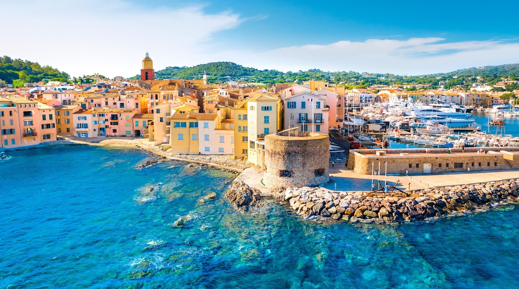 View of the city of Saint-Tropez, Provence, Cote d Azur, a popular destination for travel in Europe