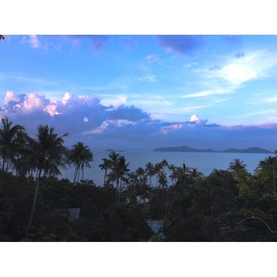 Heavenly morning view from the bedroom.  Kamalaya wellness resort is focused on wellness and holistic treatments from detoxing to yoga programs. Their approach is very personal. It has a beautiful beach where you can walk into the sea for 300 meters and still have the water up only to knee deep. 