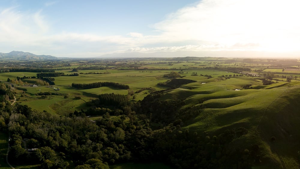 Amazingly Beautiful Martinborough Sunset Aerial Panorama