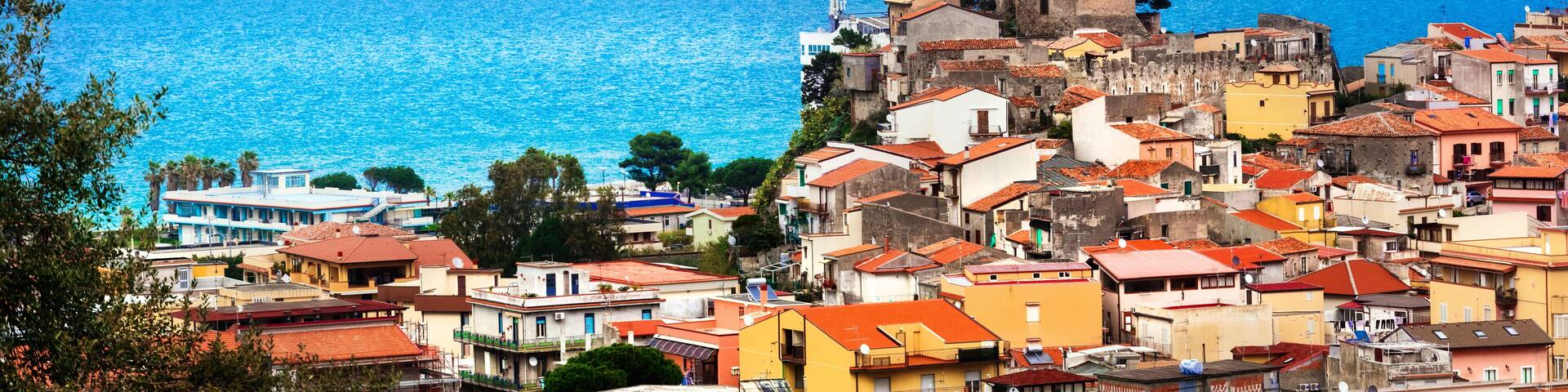 Brolo - scenic medieval village located in the province of Messina in Sicily, Italy
