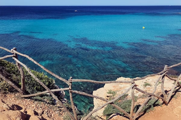 #BVSBlue. The hill top walk from Santo Tomas to Son Bou offers some beautiful views of the coastline.