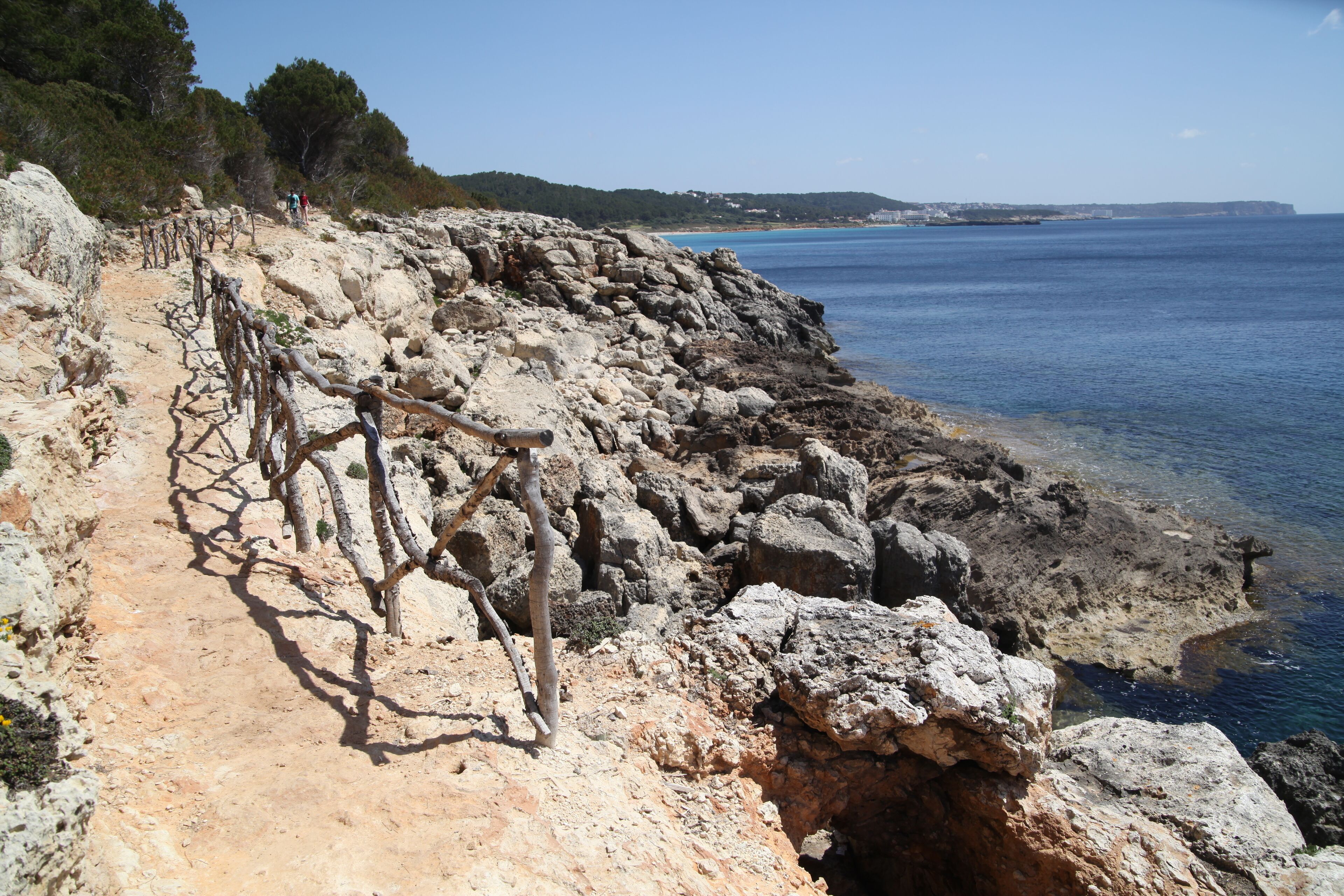 Menorca, coastal walking trail in the south of the island