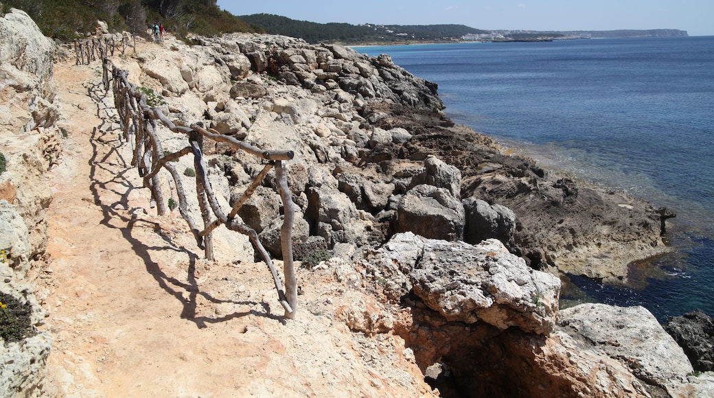 Menorca, coastal walking trail in the south of the island
