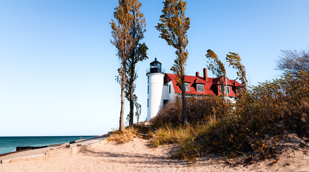 Point Betsie Lighthouse on Lake Michigan in Frankfort, Michigan