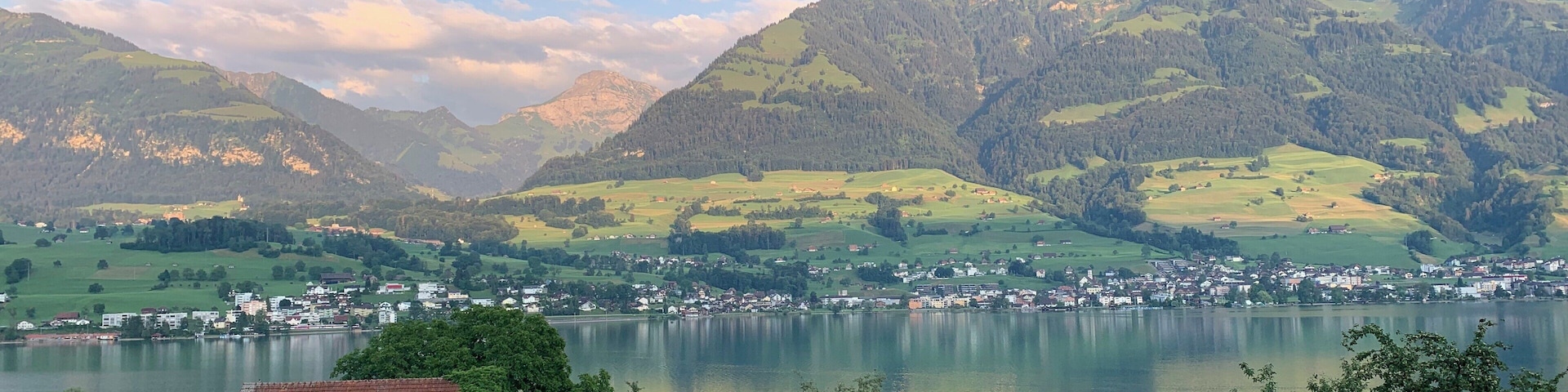 Beautiful Lake Sarnen views on a clear summer evening...Swiss nature at its best