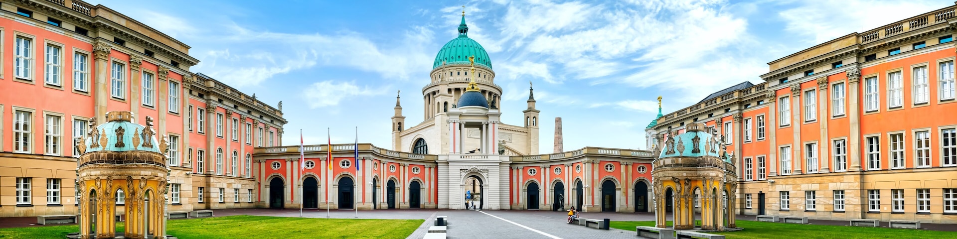 St. Nicholas' Church and the Landtag (Parliament) of Brandenburg in Potsdam, Germany.