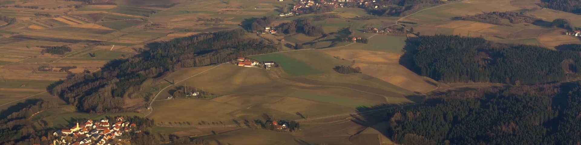 Bird's eye view of Kraftwerk Zolling near Munich, Germany. Taken during flight LH 458, MUC–SFO, in February 2014.