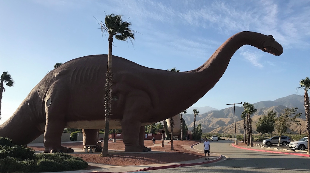 On the road to Palm Springs. Perfect rest stop for kids/families. You can climb in the dinosaurs for a small fee. #Trovember