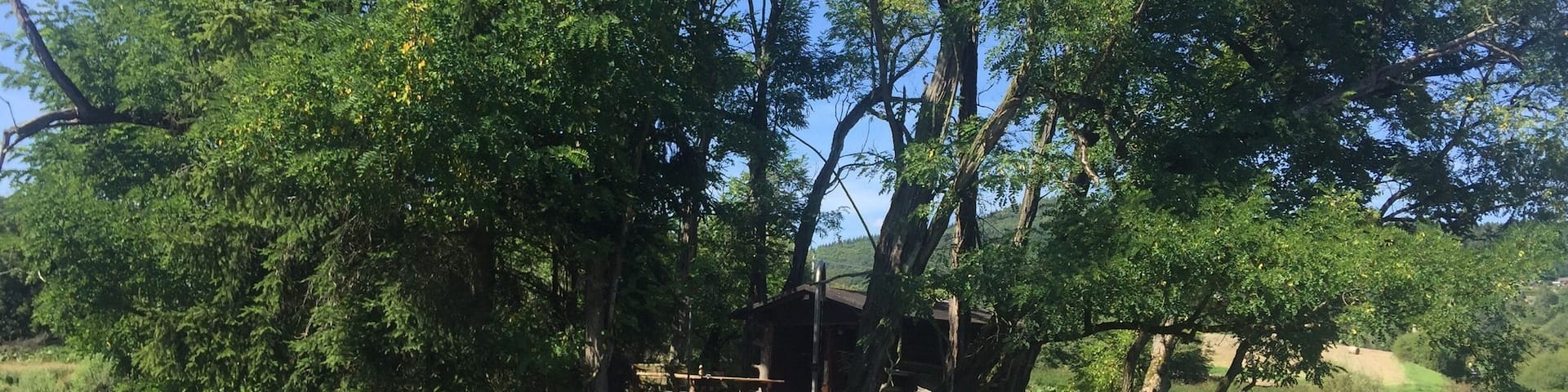 There you can see the small lake with the island đ amazing place