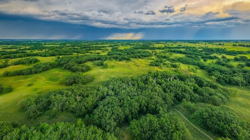 Sheyenne National Grassland Aerial Sunset