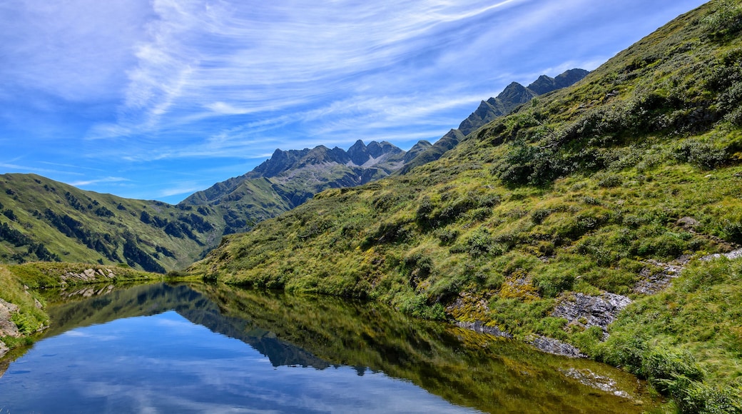 Mountains and lake near Luchon in the French Pyrenees, Shutterstock ID 313670726, Purchase Order: -