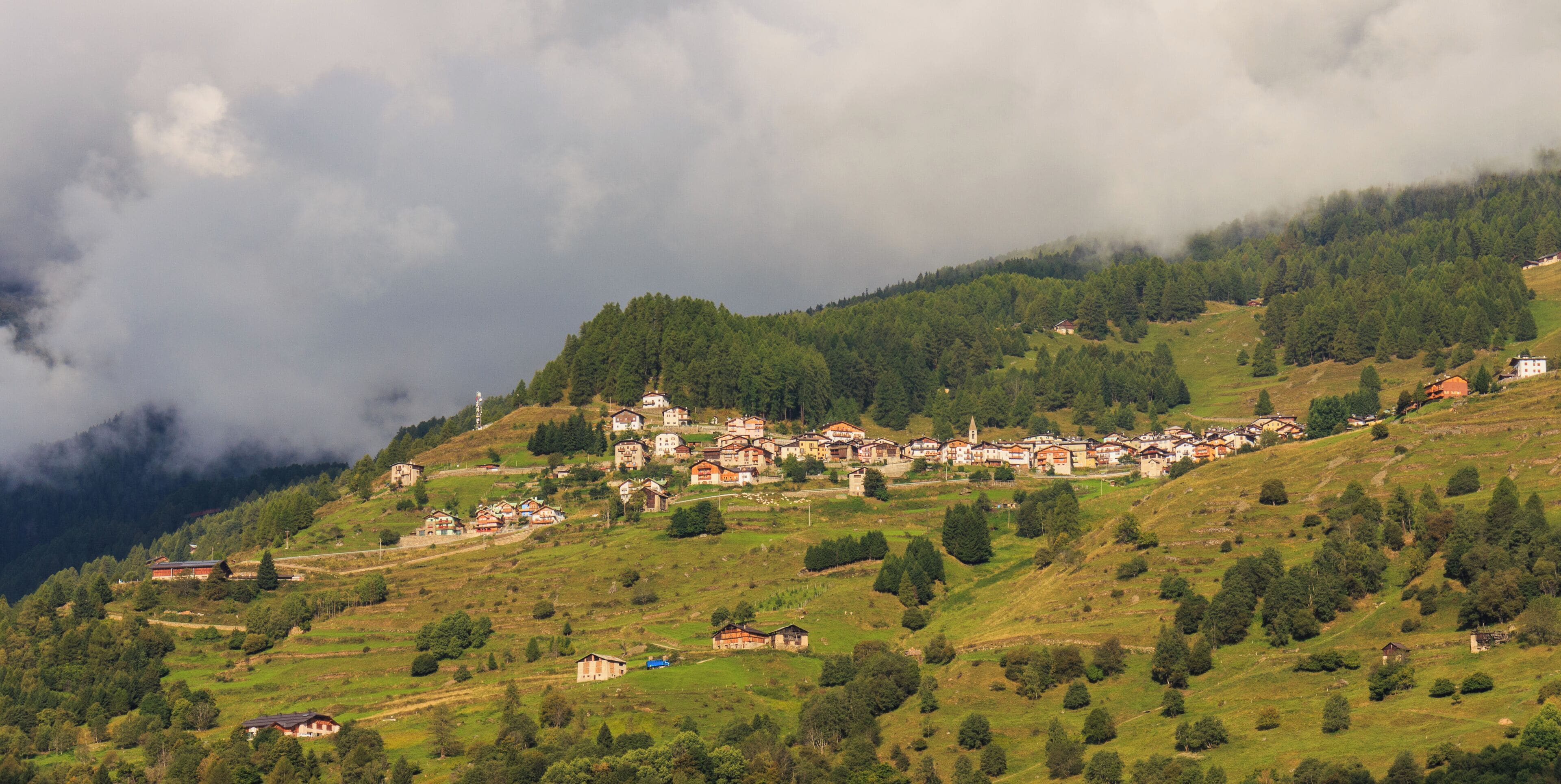 Mountain walk from Cogolo di Peio naar M.ga Levi (2015 m) in the Stelvio National Park (Italy).