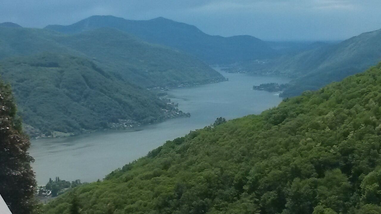 Great view to Lugano from the sunny terrace 