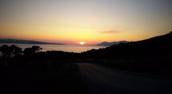 Now time for sunset in Makarska. Photo made on the street zadarska.