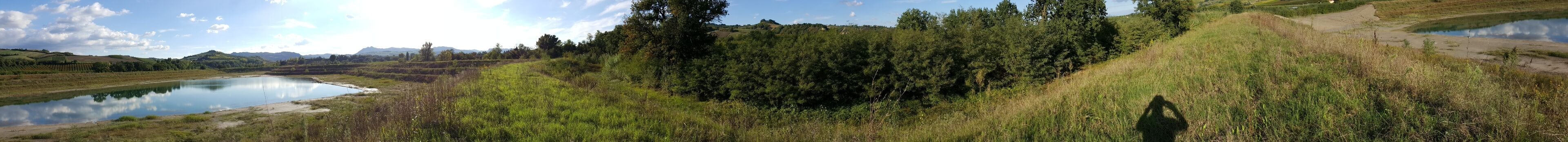 Panoramica delle casse di espansione del Senio vicino a Riolo Terme