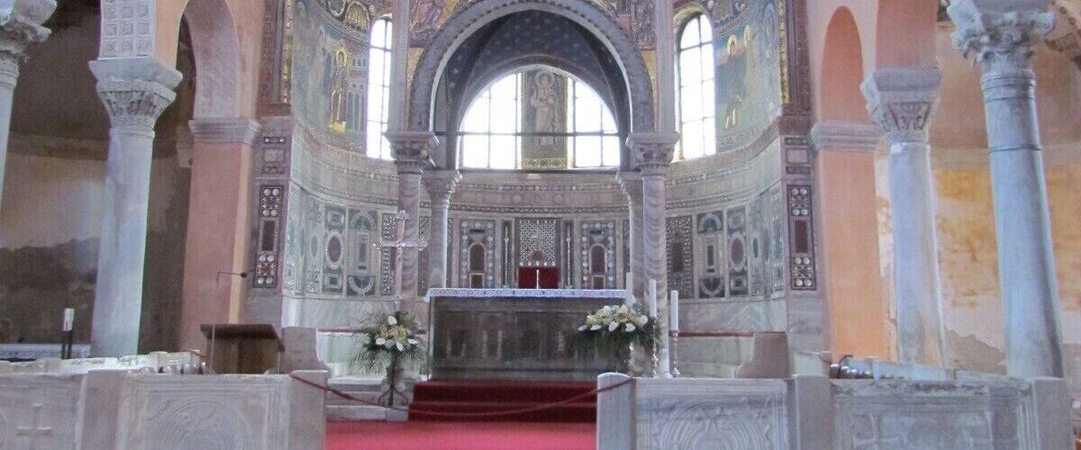 Euphrasius Basilica this is a very large complex that includes the basilica, a sacristy, a baptistery and the bell tower of the nearby archbishop's palace.
it is the third church to be built on the same site, there are incredible mosaics and artifacts from previous churches.