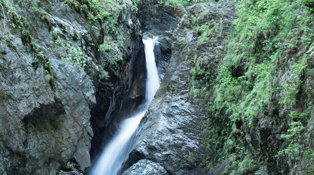 a long gorge where a lot of work has been carried out to allow the public to walk.
