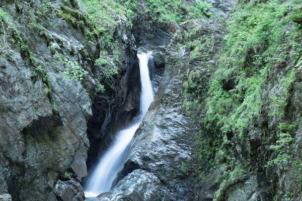 a long gorge where a lot of work has been carried out to allow the public to walk.