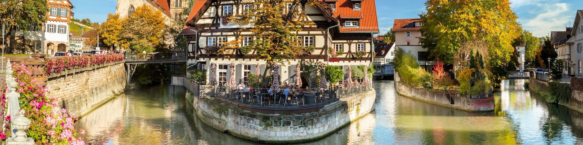 medieval town Esslingen am Neckar in Germany, histric city center