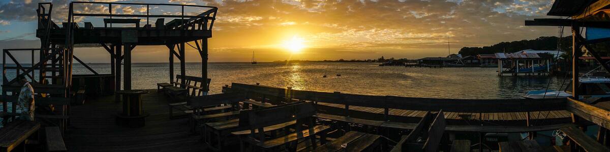 Utila beach in Honduras.
