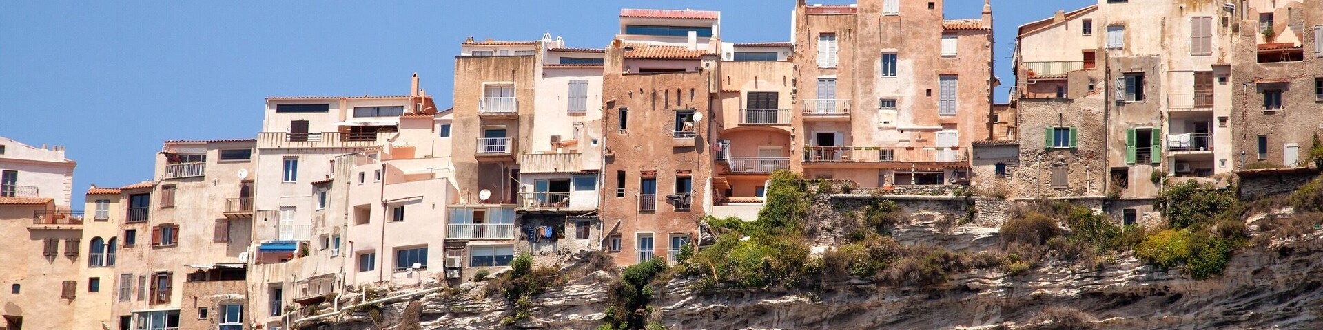 Old houses of Bonifacio, Corsica, France