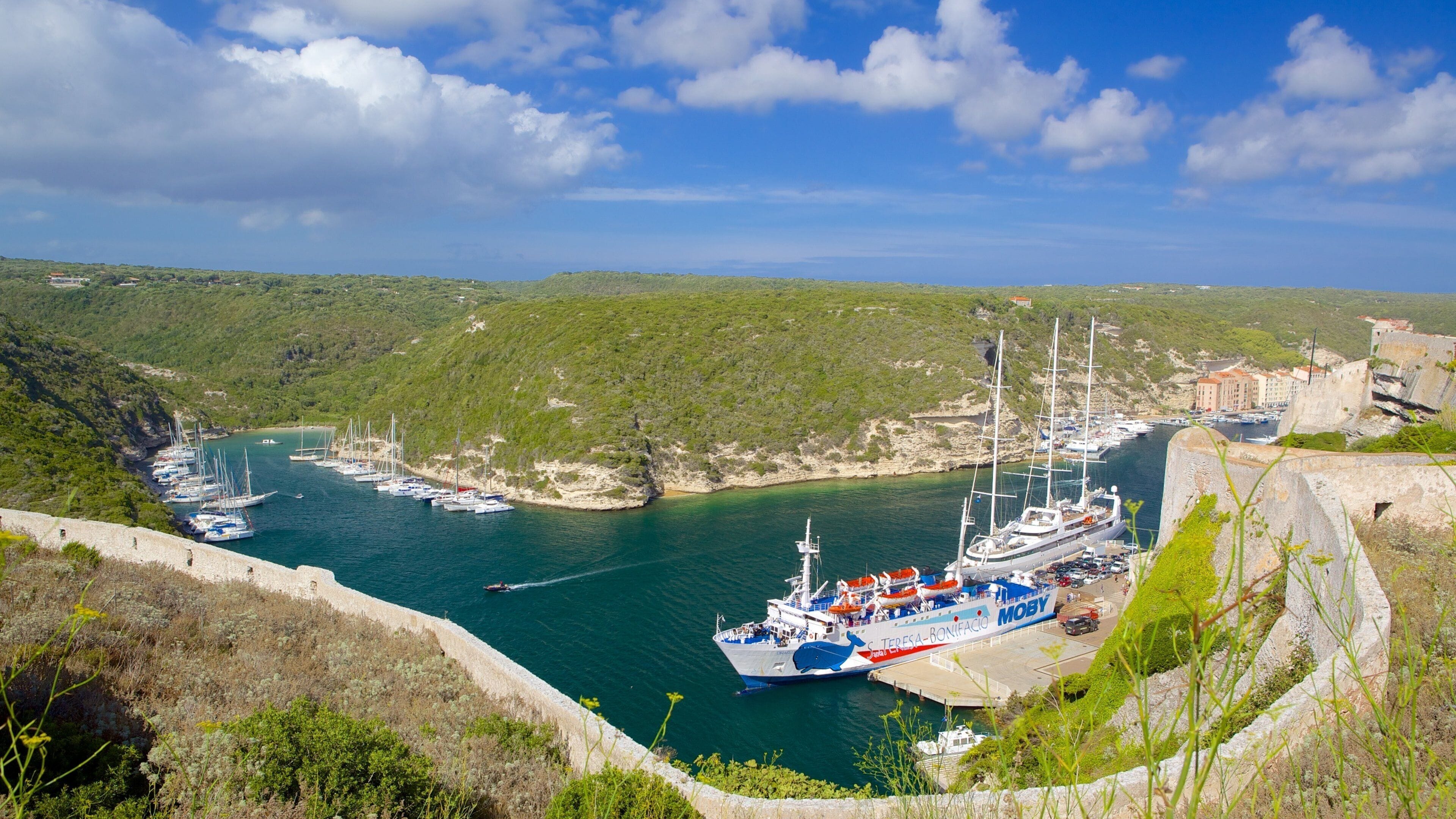 Bonifacio showing general coastal views and a bay or harbor