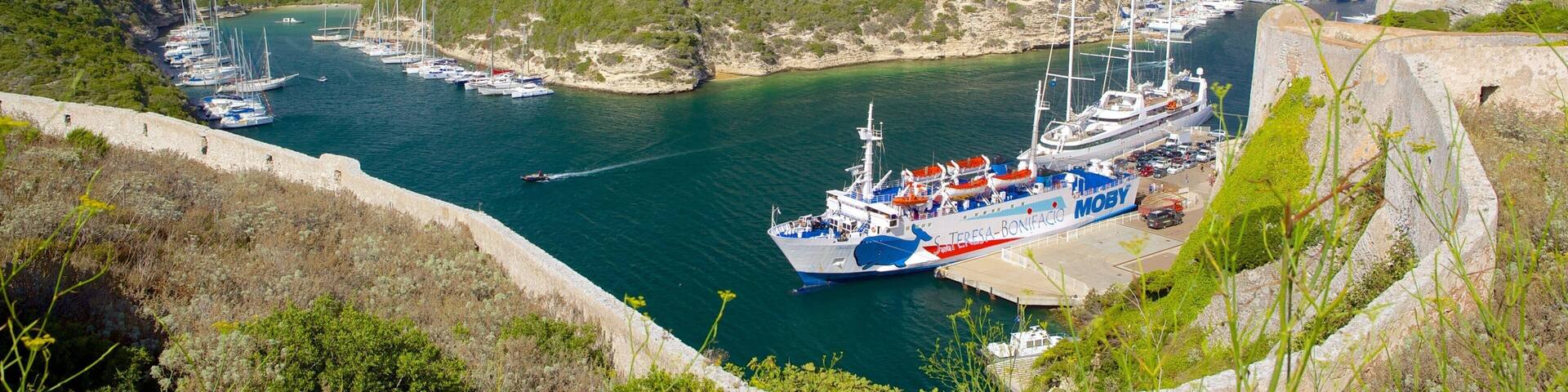Bonifacio showing general coastal views and a bay or harbor