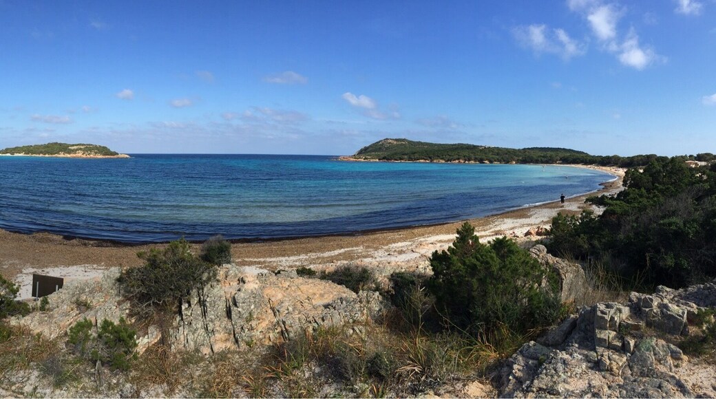 Quiet amazing beach in Corsica, 10km up of Bonifacio, walk a little bit on the left crossing a few rocks to feel alone to enjoy this unbelievably crystal clear water...