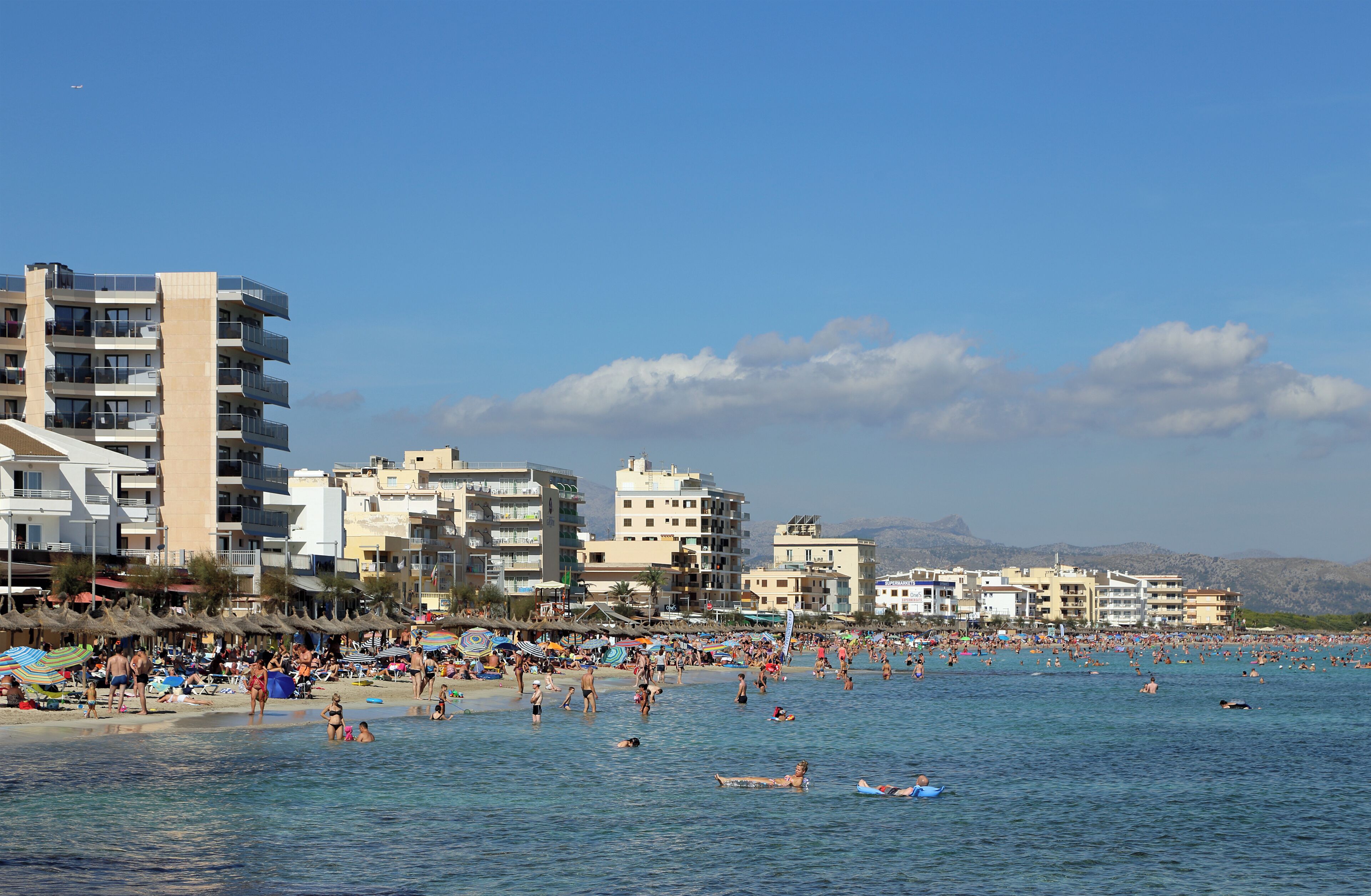 Seaside resort of Can Picafort (municipality of Santa Margalida, Majorca, Spain)