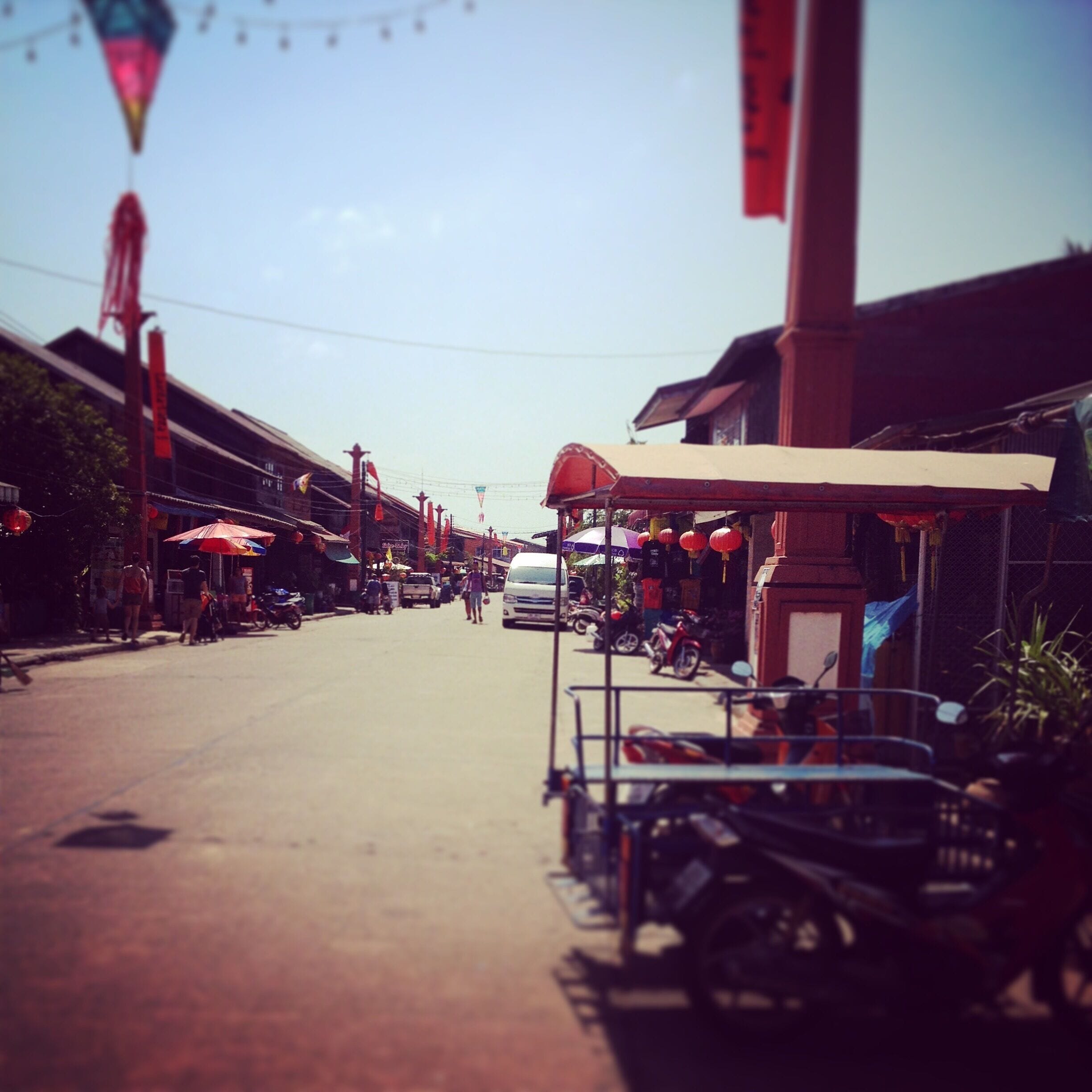 Brilliant motorbiking through the Old Town of Koh Lanta - right to the edge of the sea to view the colorful fishing boats. Be sure to stop and get a snack and some water here...its hot! 
