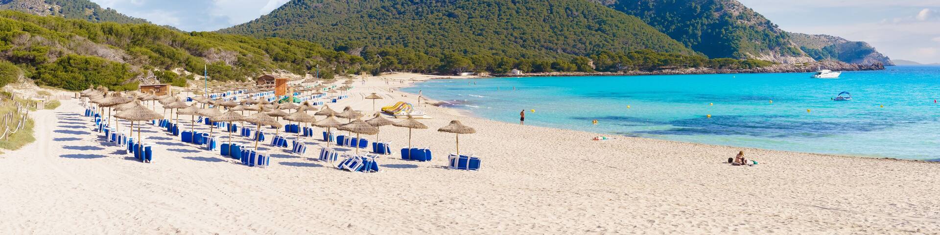 Landscape with Cala Agulla and beautiful coast at Cala Ratjada of Mallorca, Spain