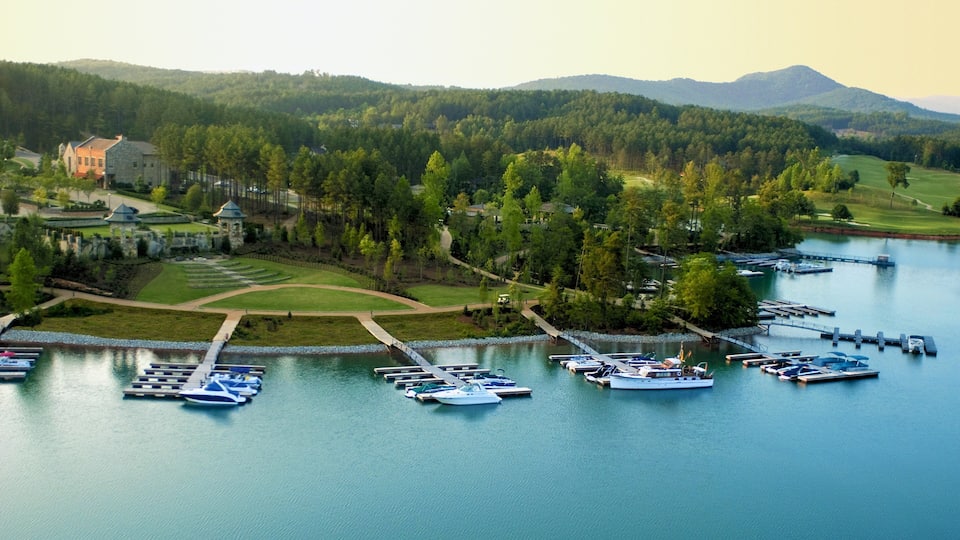 Greenville - Spartanburg showing tranquil scenes, a bay or harbour and landscape views