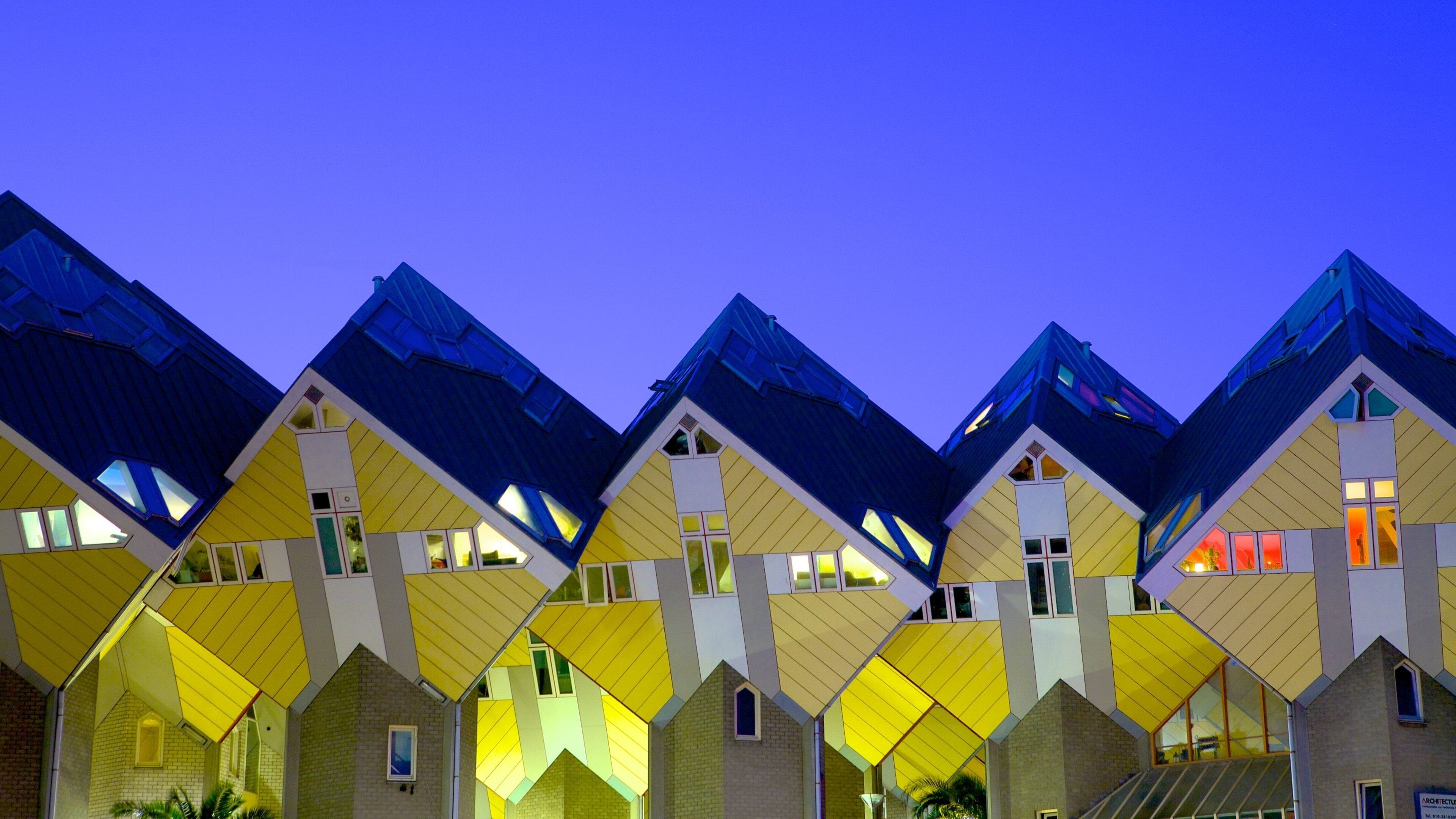 Rotterdam featuring night scenes and modern architecture