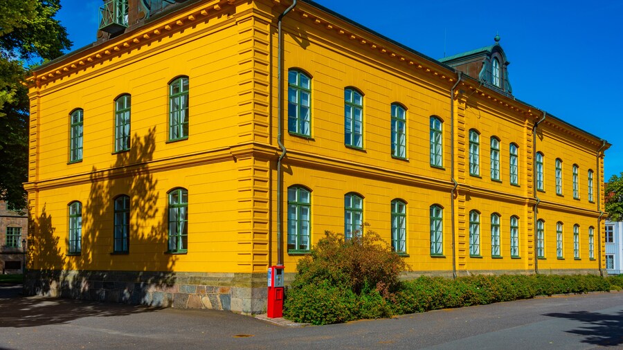 Colorful houses in Swedish town Jönköping