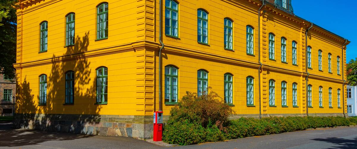 Colorful houses in Swedish town Jönköping