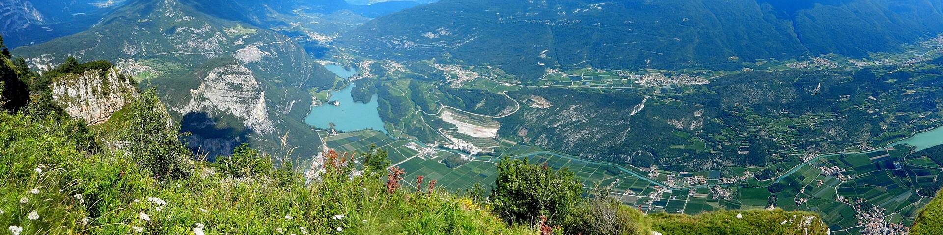 View of Valle dei Laghi with Toblino lake and Santa Massenza lake